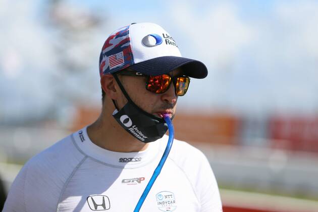 October 25, 2020, St. Petersburg, Florida, USA: IndyCar, Indy Car, IRL, USA driver Graham Rahal hydrates himself before the start of the Firestone Grand Prix of St. Petersburg on Sunday, Oct. 25, 2020 in St. Petersburg. St. Petersburg USA - ZUMAs70_ 0105861825st Copyright: xLuisxSantanax