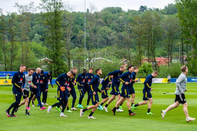 210525 Players of Sweden during a training session with the Swedish national football team on May 25, 2021 in Bastad Photo Ludvig Thunman BILDBYRAN kod LT LT0166 fotboll football soccer fotball landskamp träning practice training sverige sweden sverige a bbeng,  Copyright: LUDVIGxTHUNMAN BB210525LT016