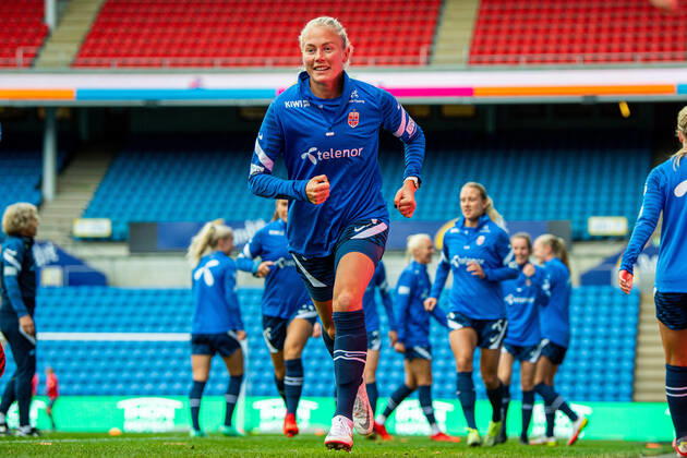 210915 Guro Bergsvand of the Norwegian women s national football team during a training session on September 15, 2021 in Oslo Photo Vegard Wivestad Grott BILDBYRAN kod VG VG0167 fotboll football soccer fotball vm kval kval fifa women s world cup qualifier qualifier träning practice training training norge norway dam bbeng,  Copyright: VEGARDxWIVESTADxGRoTT BB210915VG013