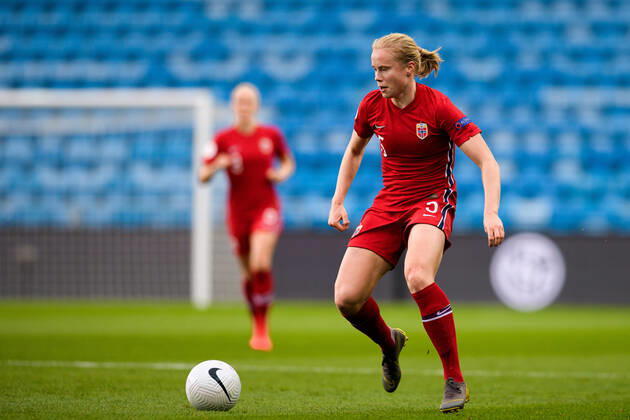 210916 Julie Blakstad of Norway during the FIFA Womens World Cup Qualifier football match between Norway and Armenia on September 16, 2021 in Oslo Photo Vegard Wivestad Grott BILDBYRAN kod VG VG0168 norway norway armenia, Copyright: VEGARDxWIVESTADxGRoTT BB210916VG046