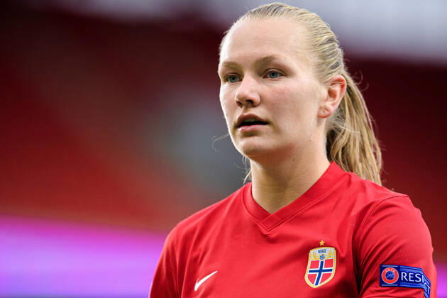 210916 Frida Maanum of Norway during the FIFA Women s World Cup Qualifier football match between Norway and Armenia on September 16, 2021 in Oslo Photo Vegard Wivestad Grott BILDBYRAN kod VG VG0168 bbeng fotball soccer football fotboll fifa world cup qualifiers vm qualification kvinnor vm kvalik landskamp dam norway norway armenia,  Copyright: VEGARDxWIVESTADxGRoTT BB210916VG065