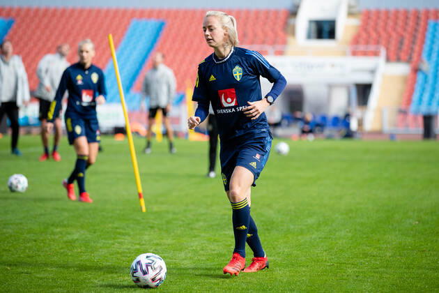 210919 Amanda Ilestedt of Sweden during a training session on September 19, 2021 in Gothenburg Photo Michael Erichsen BILDBYRAN COP 89 MI0185 bbeng football fotball fotboll soccer sweden training women s world cup qualifier, Copyright: MICHAELxERICHSEN BB210919MI013