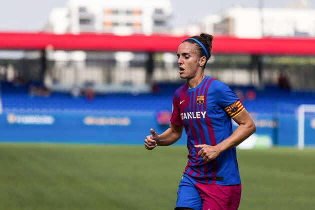 October 2, 2021, Sant Joan Despi, Barcelona, Spain: Melanie Serrano of FC Barcelona, Barca Femeni in action during the Liga Iberdrola match between FC Barcelona Femeni and Deportivo Alaves Femenino at Johan Cruyff Stadium on October 02, 2021 in Sant Joan Despi, Barcelona, Spain. Sant Joan Despi Spain - ZUMAa181 20211002_zaa_a181_023 Copyright: xJavierxBorregox