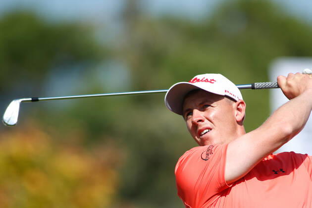 October 10, 2021, MADRID, MADRID, SPAIN: Grant Forrest of Scotland in action during the Acciona Open Espana of Golf, Spain Open, at Casa de Campo on October 10, 2021, in Madrid, Spain. MADRID SPAIN - ZUMAa181 20211010_zaa_a181_167 Copyright: xOscarxJ.xBarrosox