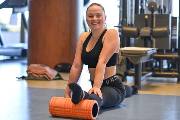 Belgian gymnast Jade Vansteenkiste pictured in action during a training camp organized by the BOIC-COIB Belgian Olympic Committee in Belek Turkey, Tuesday 16 November 2021. The stage takes place from 13 to 27 November. LAURIExDIEFFEMBACQ  x3137252x