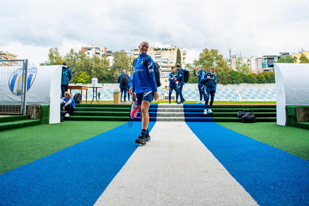 211123 Guro Bergsvand of the Norwegian women s national football team after a training session on November 23, 2021 in Tirana Photo Vegard Grott BILDBYRAN kod VG VG0203 bbeng fotboll football soccer fotball vm kval kval fifa women s world cup qualifier qualifier träning practice training training norge norway dam albania albanien,  Copyright: VEGARDxGRoTT BB211123VG038