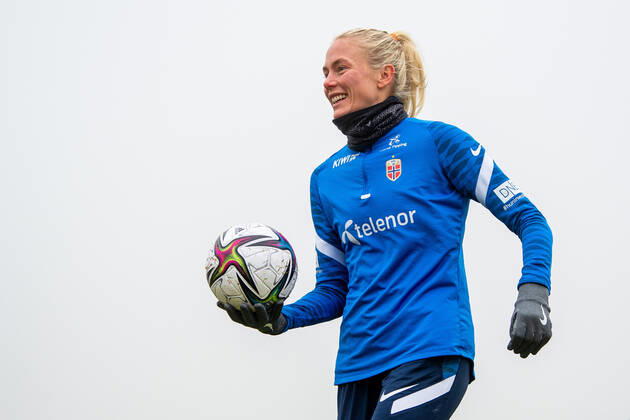 211128 Guro Bergsvand of the Norwegian women s national football team during a training session on November 28, 2021 in Yerevan Photo Vegard Grott BILDBYRAN kod VG VG0206 bbeng fotboll football soccer fotball vm kval kval fifa women s world cup qualifier qualifier träning practice training training norge norway dam armenia yerevan,  Copyright: VEGARDxGRoTT BB211128VG013