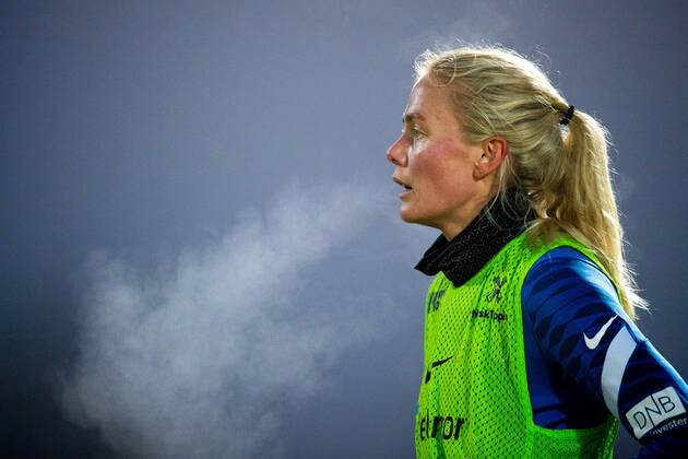 211129 Guro Bergsvand of the Norwegian women s national football team during a training session on November 29, 2021 in Yerevan Photo Vegard Grott BILDBYRAN kod VG VG0207 bbeng fotboll football soccer fotball vm kval kval fifa women s world cup qualifier qualifier träning practice training training norge norway dam armenia yerevan,  Copyright: VEGARDxGRoTT BB211129VG017