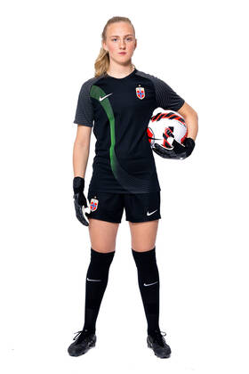 220407 Goalkeeper Sunniva Skoglund of the Norwegian womens national football team poses for a portrait on April 4, 2022 in Oslo Photo Vegard Grott BILDBYRAN kod VG VG0262 bbeng fotball fotboll football norge norway a kvinnor portrett porträtt portraits dam, Copyright: VEGARDxGRoTT BB220407VG193
