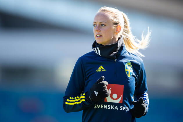 220410 Amanda Ilestedt of Sweden during a training session on April 10, 2022 in Göteborg, Copyright: MICHAELxERICHSEN BB220410MI043