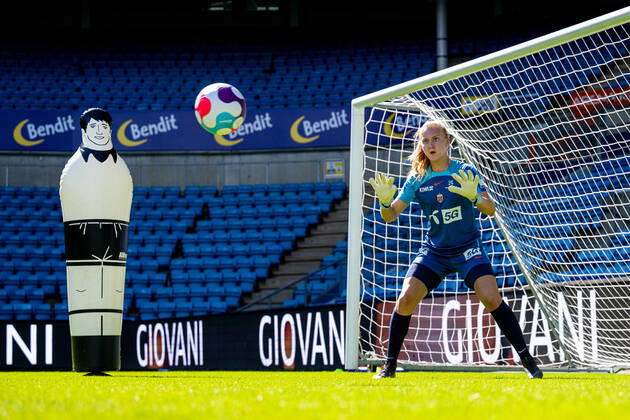220620 Goalkeeper Sunniva Skoglund of the Norwegian women s national football team during a training session on June 20, 2022 in Oslo Photo Vegard Grott BILDBYRAN kod VG VG0301 bbeng fotboll football soccer fotball träning practice training training norge norway dam precamp, Copyright: VEGARDxGRoTT BB220620VG020