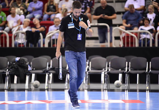 Coach Bennet Wiegert SC Magdeburg , Handball, Men, Supercup, SC Magdeburg vs THW Kiel, Season 2022 2023, 31 08 22 Düsseldorf PSD Bank Dome Nordrhein Westfalen Germany