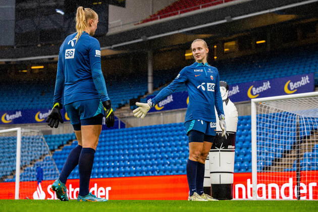 221005 Goalkeeper Sunniva Skoglund of the Norwegian womens national football team during a training session on October 5, 2022 in Oslo Photo Vegard Grot BILDBYRAN code VG VG0365 bbeng football football soccer football training international friendly private international training practice training training norway norway women women, Copyright: VEGARDxGRoTT BB221005VG017