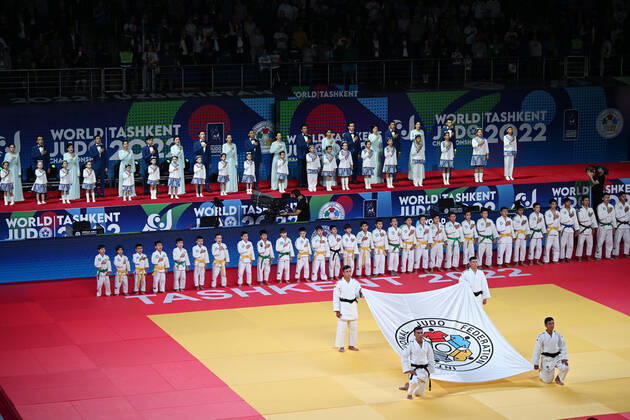 General view, OCTOBER 8, 2022 - Judo : World Judo Championships Tashkent 2022 opening ceremony at Humo Arena in Tashkent, Uzbekistan. Noxthirdxpartyxsales  (200798499)
