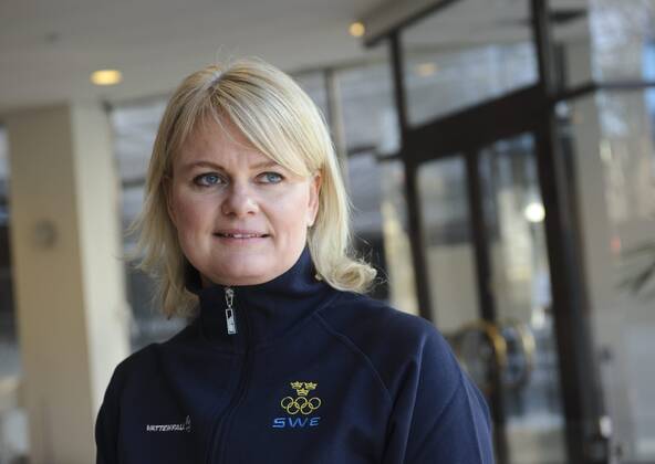 STOCKHOLM 2012 03 07 Curling captain Anette Norberg is one of the Olympic talents that Vattenfall is investing in Here at Wednesdays press conference in Stockholm STOCKHOLM SWEDEN  x10060x Copyright: xHENRIKxMONTGOMERYx xTTx ANETTE NORBERG