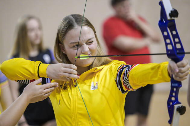 Belgian gymnast Jade Vansteenkiste pictured in action during a training camp organized by the BOIC-COIB Belgian Olympic Committee in Belek Turkey, Thursday 17 November 2022. The stage takes place from 12 to 27 November. LAURIExDIEFFEMBACQ  x51413579x