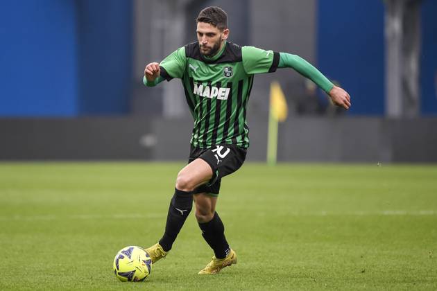 Domenico Berardi of US Sassuolo in action during the Serie A football match between US Sassuolo and UC Sampdoria at Citta del Tricolore stadium in Reggio Emilia (Italy), January 4th 2023. Photo Andrea Staccioli Insidefoto andreaxstaccioli