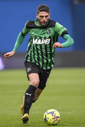 Domenico Berardi of US Sassuolo in action during the Serie A football match between US Sassuolo and UC Sampdoria at Citta del Tricolore stadium in Reggio Emilia (Italy), January 4th 2023. Photo Andrea Staccioli Insidefoto andreaxstaccioli