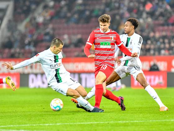 in action at the Bundesliga match FC Augsburg Borussia Mönchengladbach on 25 01 2022 Augsburg WWK Arena Bayern Germany