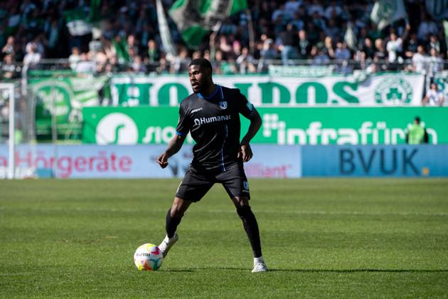 Moritz Broni Kwarteng 1 FC Magdeburg, 8 on the ball, GER, SpVgg Greuther Fuerth vs 1 FC Magdeburg, Football, 2 Bundesliga, 25 Spieltag, Spielzeit 2022 2023, 18 03 2023 DFB DFL regulations prohibit any use of photographs as image sequences and or quasi video GER, SpVgg Greuther Fuerth vs 1 FC Magdeburg, Football, 2 Bundesliga, 25 Spieltag, Spielzeit 2022 2023, 18 03 2023 Fuerth Copyright: xEibner-Pressefoto Memmlerx EP_MMR