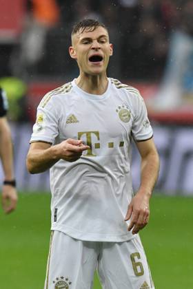 Joshua Kimmich FC Bayern Muenchen gestures GER, Bayer 04 Leverkusen vs FC Bayern Muenchen, Football, Bundesliga, 25 Spieltag, Spielzeit 2022 2023, 19 03 2023 DFL REGULATES PROHIBIT ANY USE OF PHOTOGRAPHS AS IMAGE SEQUENCES AND OR QUASI VIDEO GER, Bayer 04 Leverkusen vs FC Bayern Muenchen, Football, Bundesliga, 25 Spieltag, Spielzeit 2022 2023, 19 03 2023 Leverkusen Copyright: xEibner-Pressefoto ThomasxThienelx EP_TTL
