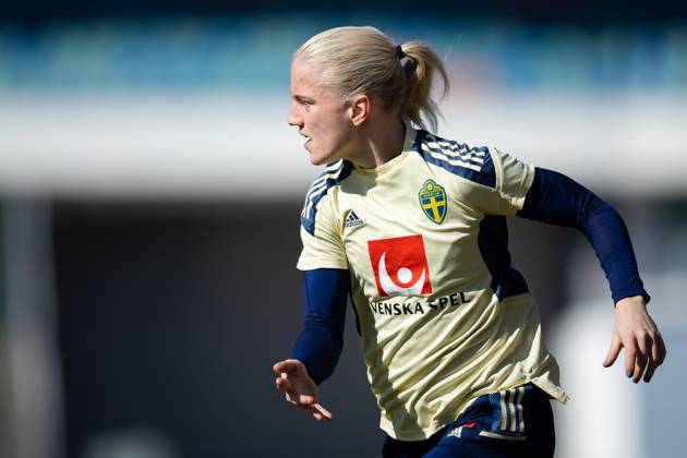 230409 Anna Sandberg of Sweden during a training session with women?s national football team Sweden on April 9, 2023 in Göteborg Photo Michael Erichsen BILDBYRAN COP 89 MI0458 bbeng women football fotball football practice soccer sweden a sweden training training,  Copyright: MICHAELxERICHSEN BB230409MI038