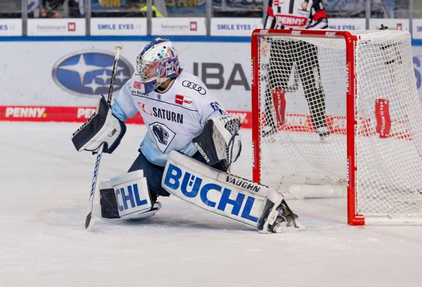 Jonas Stettmer goalie, ERC Ingolstadt Panther, 1 EHC Red Bull Muenchen vs ERC Ingolstadt, ice hockey, DEL, playoffs, final game 5, season 2022 2023, 23 04 2023 EHC Red Bull Muenchen vs ERC Ingolstadt, ice hockey, DEL, playoffs, final game 5, season 2022 2023, 23 04 2023 Muenchen Copyright: xEibner-Pressefoto HeikexFeinerx EP_HFR