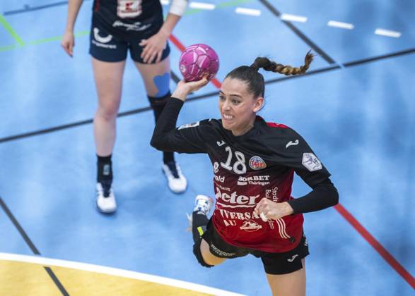 <p>29 04 2023-Bad Langensalza: Handball Frauen 1. Bundesliga Frauen Saison 2022-2023 Salzhalle 22. Spieltag Thueringer HC - Neckarsulmer Sport-Union im Foto: Johanna Stockschläder 18 (Thüringer HC) ( Deutschland Thueringen Bad Langensalza Copyright: SaschaxFromm