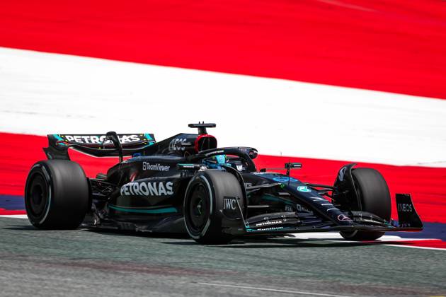 63 RUSSELL George (gbr), Mercedes AMG F1 Team W14, action during the 2023 Formula 1 Rolex Grosser Preis von Osterreich, 2023 Austrian Grand Prix, 9th round of the 2023 Formula One World Championship, WM, Weltmeisterschaft from June 30 to July 2, 2023 on the Red Bull Ring, in Spielberg, Austria Copyright: xFlorentxGooden DPPI IPAxSportx x xIPAxSportx 0 IPA_IPA38976226
