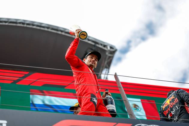LECLERC Charles (mco), Scuderia Ferrari SF-23, portrait podium during the 2023 Formula 1 Rolex Grosser Preis von Osterreich, 2023 Austrian Grand Prix, 9th round of the 2023 Formula One World Championship, WM, Weltmeisterschaft from June 30 to July 2, 2023 on the Red Bull Ring, in Spielberg, Austria Copyright: xDppi DPPI IPAxSportx xipa-agencyx xIPAxSportx 0 IPA_IPA39005014