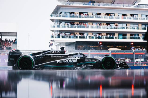 63 RUSSELL George (gbr), Mercedes AMG F1 Team W14, action during the 2023 Formula 1 Aramco British Grand Prix, 10th round of the 2023 Formula One World Championship, WM, Weltmeisterschaft from July 7 to 9, 2023 on the Silverstone Circuit, in Silverstone, United Kingdom Copyright: xAntoninxVincent DPPI IPAxSportx x xIPAxSportx 0 IPA_IPA39122393