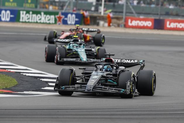63 RUSSELL George (gbr), Mercedes AMG F1 Team W14, action during the 2023 Formula 1 Aramco British Grand Prix, 10th round of the 2023 Formula One World Championship, WM, Weltmeisterschaft from July 7 to 9, 2023 on the Silverstone Circuit, in Silverstone, United Kingdom Copyright: xXavixBonilla DPPI IPAxSportx xipx xIPAxSportx 0 IPA_IPA39138126