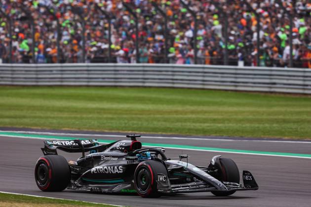 63 RUSSELL George (gbr), Mercedes AMG F1 Team W14, action during the 2023 Formula 1 Aramco British Grand Prix, 10th round of the 2023 Formula One World Championship, WM, Weltmeisterschaft from July 7 to 9, 2023 on the Silverstone Circuit, in Silverstone, United Kingdom Copyright: xAntoninxVincent DPPI IPAxSportx x xIPAxSportx 0 IPA_IPA39142121