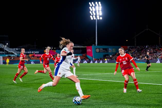 230725 Frida Maanum of Norway during the FIFA Women s World Cup football match between Switzerland and Norway on July 25, 2023 in Hamilton Photo Vegard Grott BILDBYRAN code VG VG0497 bbeng fotball fotboll fotboll a kvinner dam fotbolls vm fotboll vm kvinnor världsmästerskap verdensmesterskap vm fifa womens world cup day 6 switzerland schweiz sveits norge norway  Copyright: VEGARDxGRoTT BB230725VG224