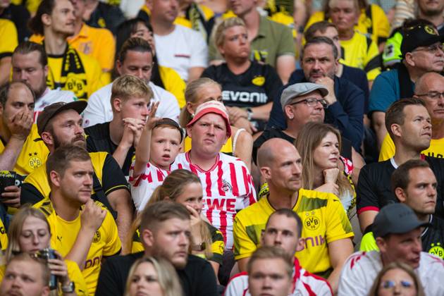 1 Bundesliga, 1 Spieltag Borussia Dortmund 1 FC Koeln, Dortmund, Signal Iduna Park, 19 08 2023 Fans of 1 FC Koeln 1 Bundesliga, 1 Spieltag Borussia Dortmund 1 FC Koeln, Dortmund, Signal Iduna Park, 19 08 2023 DFL Regulations prohibit any of use of photographs as image sequences and quasi video Copyright: xBEAUTIFULxSPORTS Buriakovx