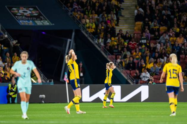 230819 Nathalie Björn of Sweden celebrates after the FIFA Womens World Cup bronze medal match between Sweden and Australia on August 19, 2023 in Brisbane Photo Mathias Bergeld BILDBYRAN code MB MB0705 football soccer football soccer football world cup world championship world cup fifa womens world cup bronze medal game sverige a sweden australien australia 31 dam bbeng fotball vm verdensmesterskap kvinnor women women sverige jubel Copyright: MATHIASxBERGELD BB230819MB298