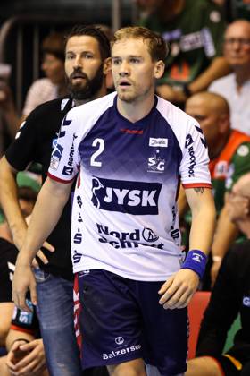 Simon Pytlick SG Flensburg Handewitt,2 and coach Bennet Wiegert SC Magdeburg Handball Bundesliga season 2023 2024 SC Magdeburg vs SG Flensburg Handewitt in the GETEC Arena in Magdeburg Freisteller,Einzelbild,Aktion,Handball,Deutschland,03 09 2023
