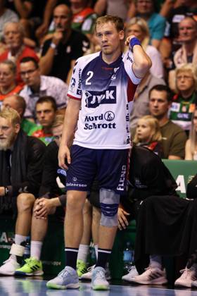 Simon Pytlick SG Flensburg Handewitt,2 Handball Bundesliga Season 2023 2024 SC Magdeburg vs SG Flensburg Handewitt in the GETEC Arena in Magdeburg Freisteller,Action,Handball,Germany,03 09 2023