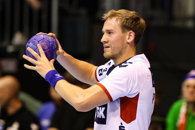 Simon Pytlick SG Flensburg Handewitt,2 Handball Bundesliga season 2023 2024 SC Magdeburg vs SG Flensburg Handewitt in the GETEC Arena in Magdeburg single image,action,handball,Germany,03 09 2023