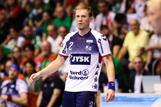 Simon Pytlick SG Flensburg Handewitt,2 Handball Bundesliga season 2023 2024 SC Magdeburg vs SG Flensburg Handewitt in the GETEC Arena in Magdeburg single image,action,handball,Germany,03 09 2023