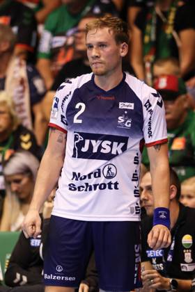 Simon Pytlick SG Flensburg Handewitt,2 Handball Bundesliga season 2023 2024 SC Magdeburg vs SG Flensburg Handewitt in the GETEC Arena in Magdeburg single image,action,handball,Germany,03 09 2023