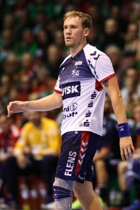 Simon Pytlick SG Flensburg Handewitt,2 Handball Bundesliga season 2023 2024 SC Magdeburg vs SG Flensburg Handewitt in the GETEC Arena in Magdeburg single image,action,handball,Germany,03 09 2023