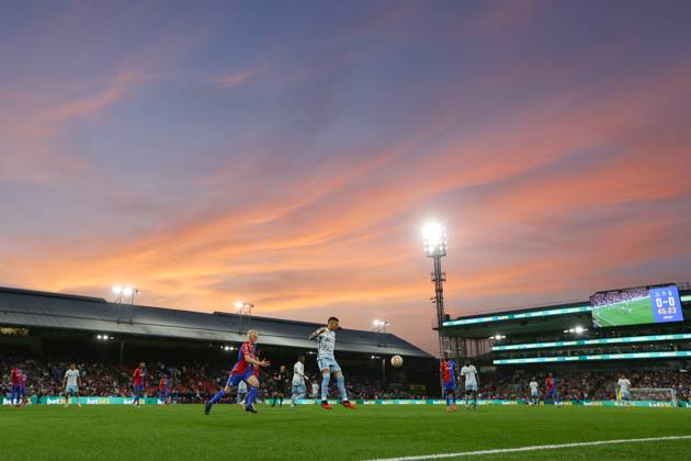 Crystal Palace gegen Nottingham Forest 07. Oktober 2023, London Premier League Fußball Crystal Palace gegen Nottingham Forest Ein allgemeiner Blick auf den Abendhimmel im Selhurst Park Foto Jacques Feeney Abseits London UK  Copyright: xJacquesxFeeneyx xOffsidexOffside
