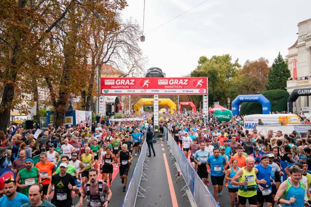 RUNNING - Graz Marathon 2023 GRAZ,AUSTRIA,08.OCT.23 - RUNNING - Graz Marathon. Image shows participants GEPAxpictures xJohannesxFriedl