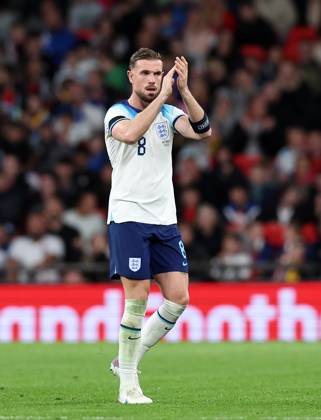 London, England, 13th October 2023. Jordan Henderson of England during the International Friendly, Länderspiel, Nationalmannschaft match at Wembley Stadium, London. Picture credit should read: David Klein Sportimage EDITORIAL USE ONLY. No use with unauthorised audio, video, data, fixture lists, club league logos or live services. Online in-match use limited to 120 images, no video emulation. No use in betting, games or single club league player publications. SPI-2645-0113