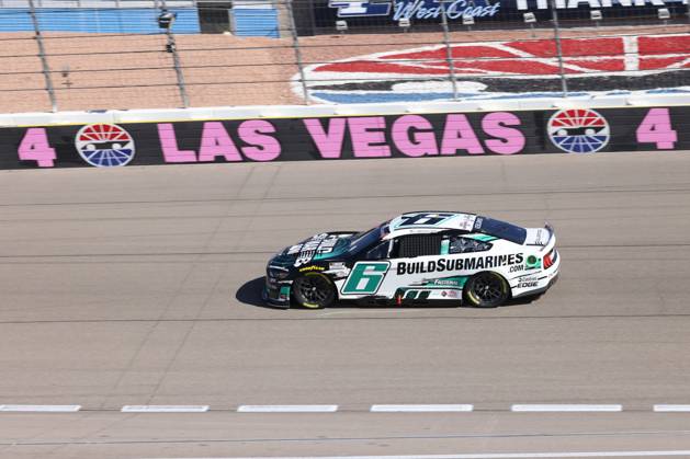 LAS VEGAS, NV - OCTOBER 14: Brad Keselowski ( 6 RFK Racing BuildSubmarines.com Ford) during qualifying for the NASCAR, Motorsport, USA Cup Series Playoff South Point 400 Saturday Oct. 14, 2023 at Las Vegas Motor Speedway in Las Vegas, NV. (Photo by Marc Sanchez LVMS Icon Sportswire) AUTO: OCT 14 NASCAR Cup Series Playoff South Point 400 EDITORIAL USE ONLY Icon144231014015