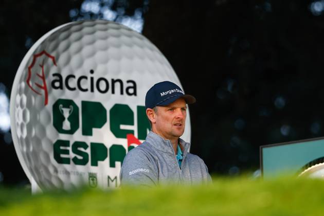 October 15, 2023, MADRID, MADRID, SPAIN: Justin Rose of England in action during Acciona Open de Espana, Round 4, Golf tournament celebrated at Club de Campo on October 15, 2023, in Madrid, Spain. MADRID SPAIN - ZUMAa181 20231015_zaa_a181_087 Copyright: xOscarxJ.xBarrosox