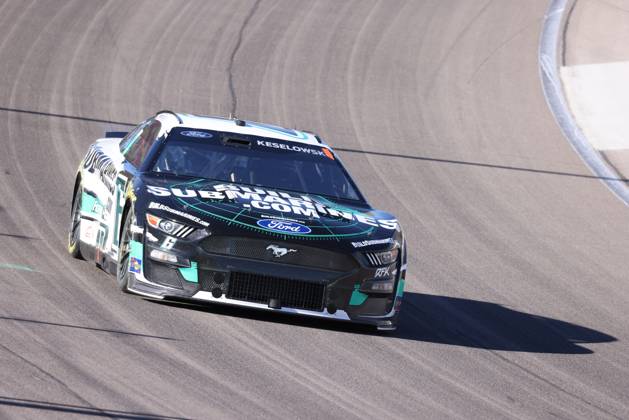 LAS VEGAS, NV - OCTOBER 15: Brad Keselowski ( 6 RFK Racing BuildSubmarines.com Ford) during the South Point 400 NASCAR, Motorsport, USA Cup Series Playoff race on October 15, 2023, Las Vegas Motor Speedway in Las Vegas, NV. (Photo by Marc Sanchez LVMS Icon Sportswire) AUTO: OCT 15 NASCAR Cup Series Playoff South Point 400 EDITORIAL USE ONLY Icon144231015094