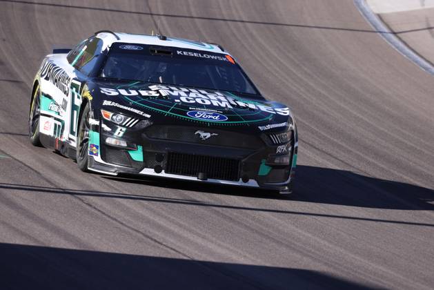 LAS VEGAS, NV - OCTOBER 15: Brad Keselowski ( 6 RFK Racing BuildSubmarines.com Ford) during the South Point 400 NASCAR, Motorsport, USA Cup Series Playoff race on October 15, 2023, Las Vegas Motor Speedway in Las Vegas, NV. (Photo by Marc Sanchez LVMS Icon Sportswire) AUTO: OCT 15 NASCAR Cup Series Playoff South Point 400 EDITORIAL USE ONLY Icon144231015096
