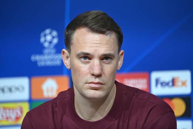 Manuel NEUER Goalkeeper Bayern Muenchen , single picture,cropped single motif,portrait,portrait,portrait Football Champions League Group Stage 4 Matchday FC Bayern Muenchen Galatasaray Istanbul PRESS CONFERENCE on 07 11 2023, Â